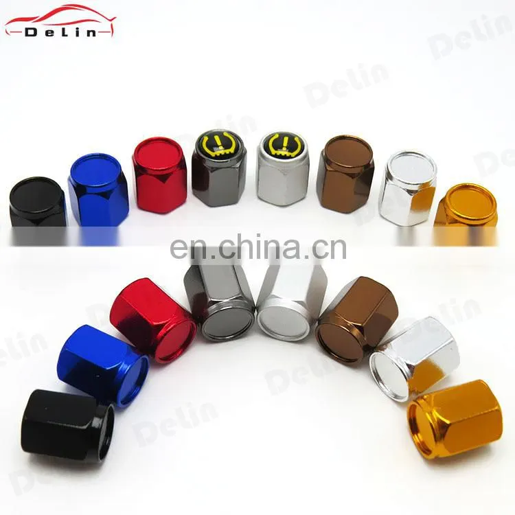 Aluminum tire valve caps Hex design air dust stem covers wheel tyre air caps universal schrader valve caps