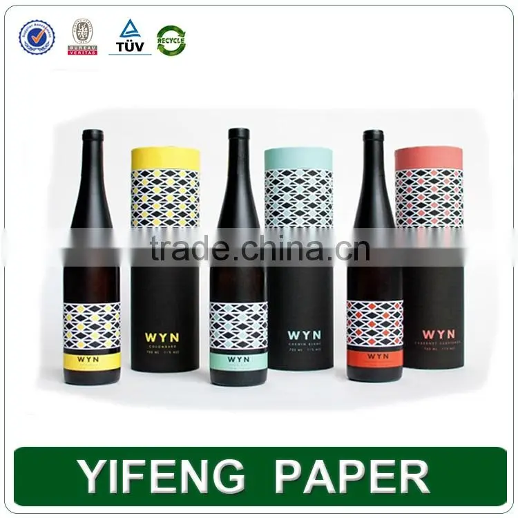 Trade Assurance Supplier Wholesale Fashion paper packaging Wine bottle box/ flip top paper wine box with magnetic catch