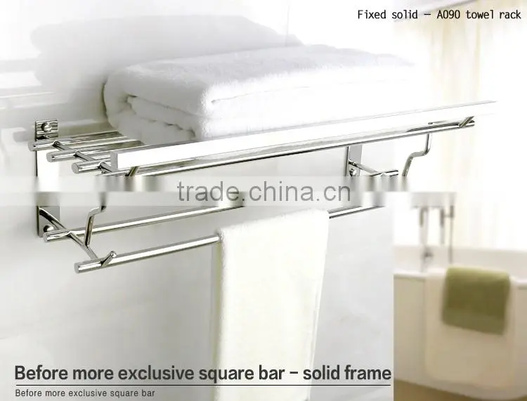 Wesda stainless steel and alloy bathroom towel shelf & clothes shelf 090