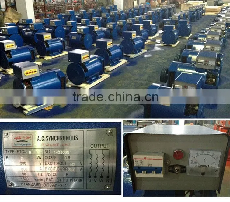 factory price single phase three phase A.C. synchronous ST STC alternator