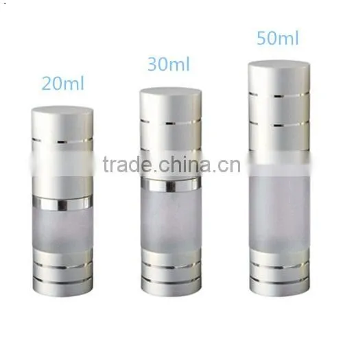 Plastic 20ML airless cosmetic bottle for Cream
