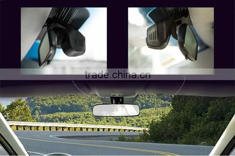 2016 popular one way driving video recorder universal Hidden WIFI NTK 96658 Chipset DVR car tachograph car camera kits