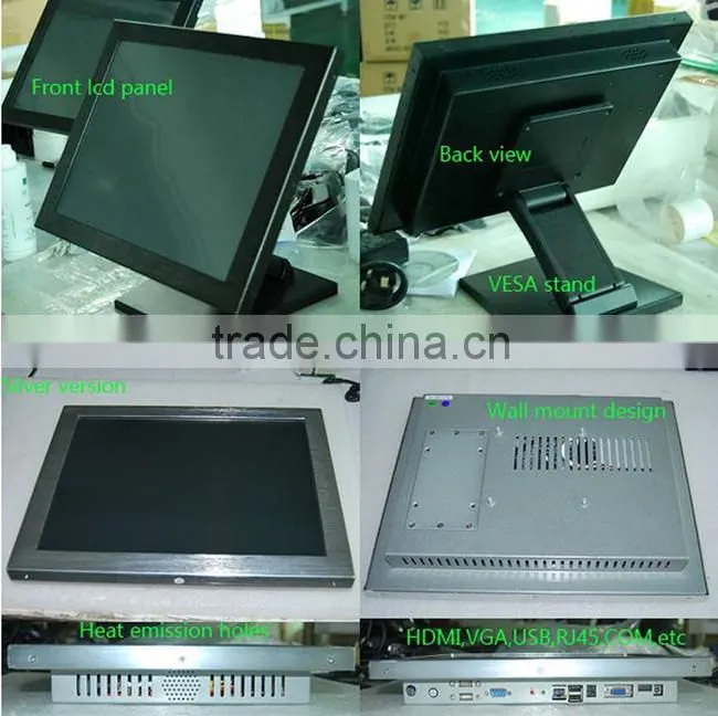 15" factory price OEM all-in-one PC monitor industrial all in one pc touch screen monitor