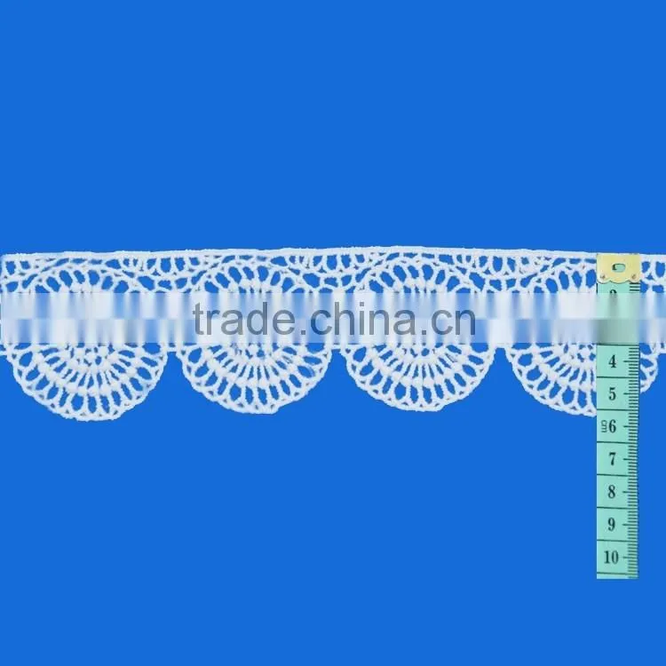 2016 popular fashion hot regular round neck crochet cotton collar design elastic bridal lace trim