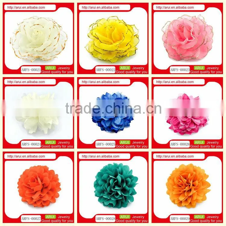 China cheap hair ornaments spring green big hair rose flower pin
