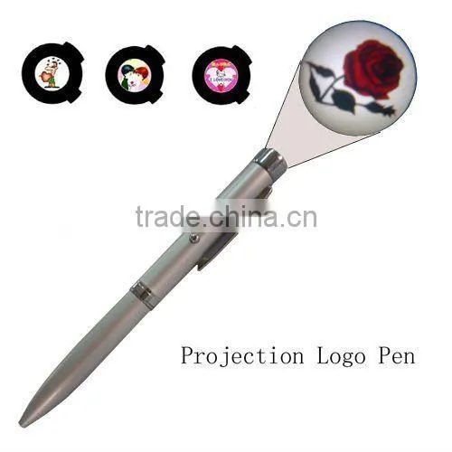 flashing light-up projection logo pen