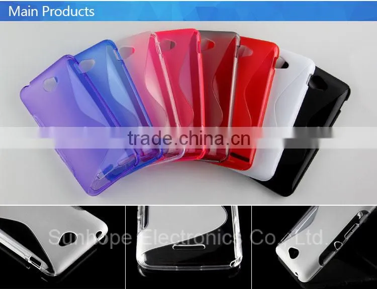 2015 S line wave design tpu cases for Xperia E4
