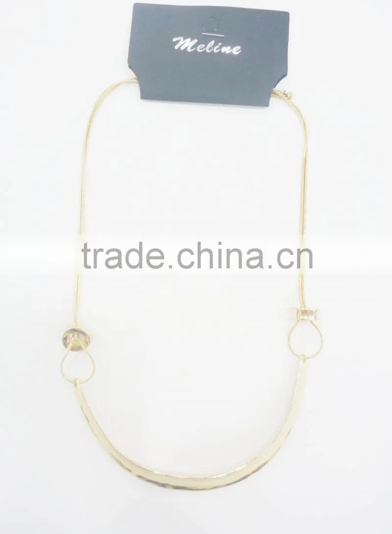 FASHION BIG PENDANT SNAKE CHAIN NECKLACE