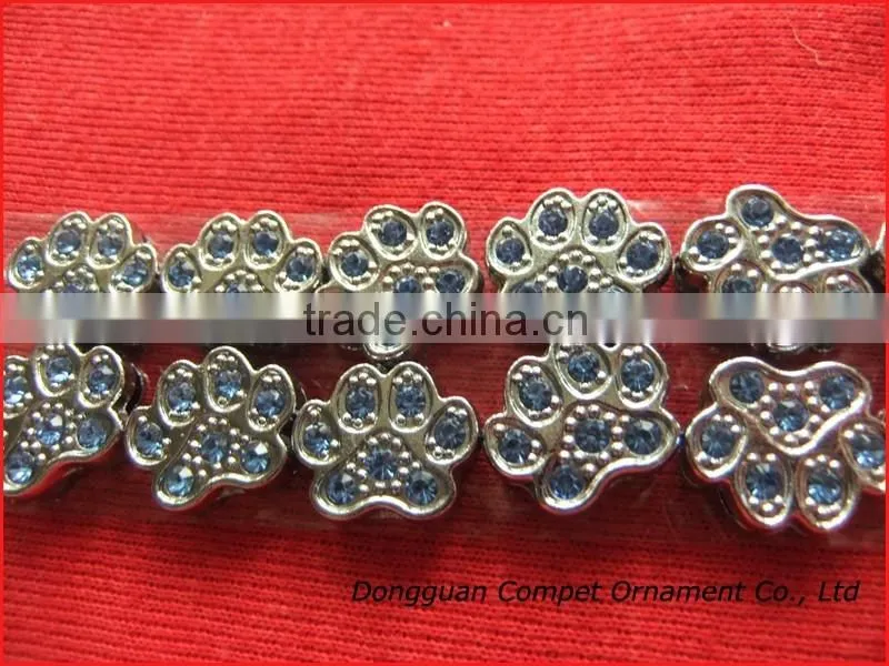 Produce 10 mm footprints slide charm jewelry diy manual accessories