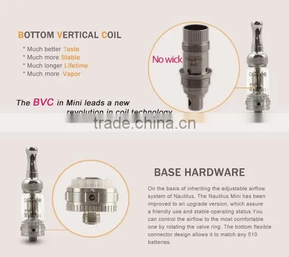 100% original genuine with aspire letter of authorization supplier aspire mini nautilus with high quality