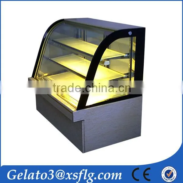 Slide glass door display cabinet for cake