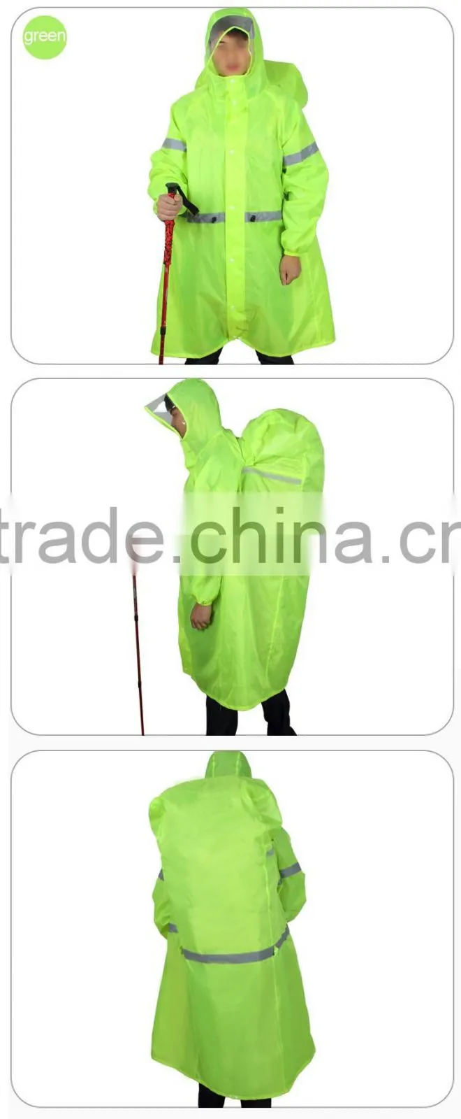 Outdoor mountaineering travel super light backpack cover connected raincoat