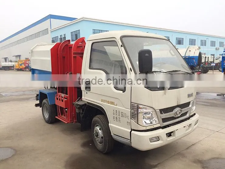 2 t Garbage Truck, 2 ton bucket side lifter garbage truck, 2 m3 hydraulic lifter garbage truck