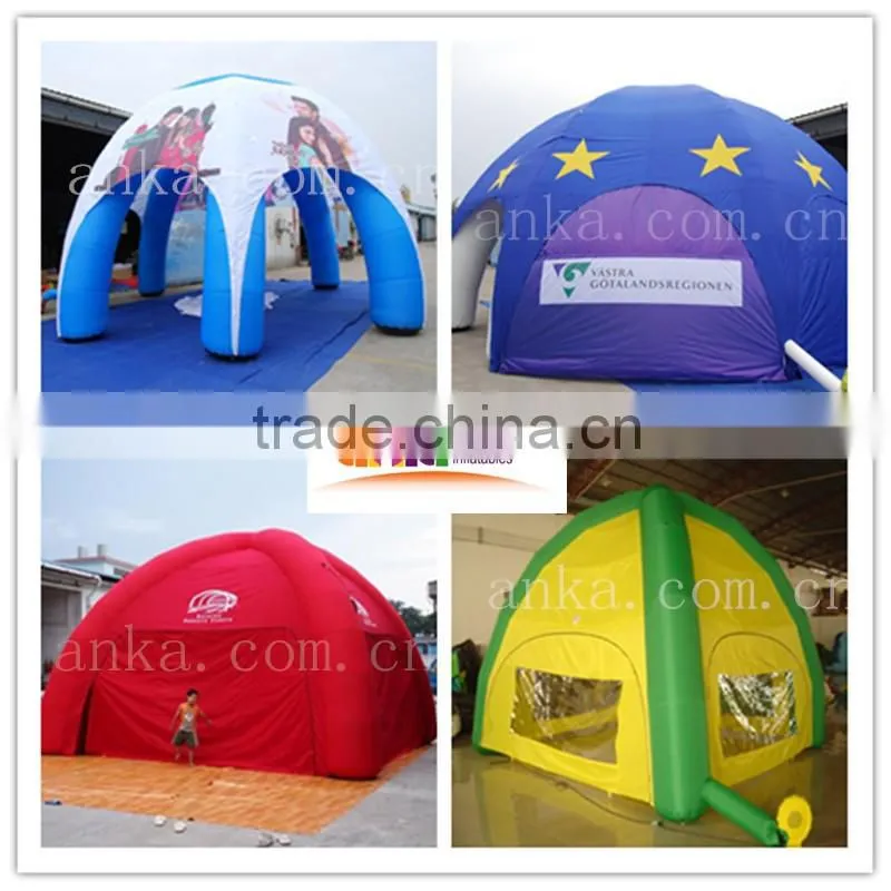 led light inside spider tent frame inflatable dome tent