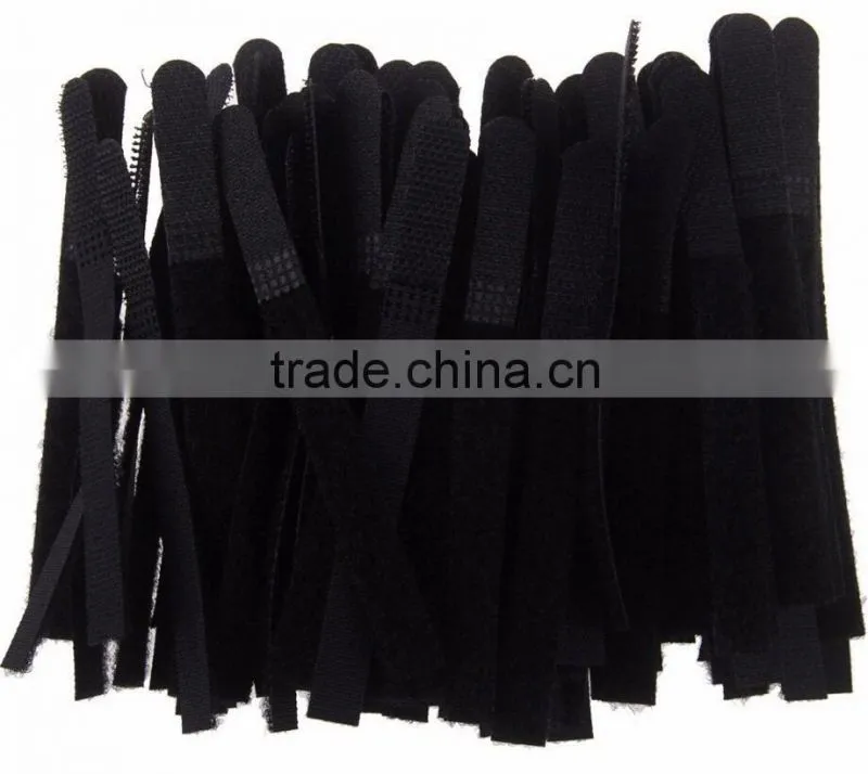 Black Reusable Hook And Loop Tape Cable Ties Tidy Straps Organiser