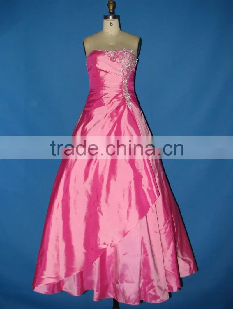 China Pink Mermaid Princess Long Big Girls Evening Party Dress