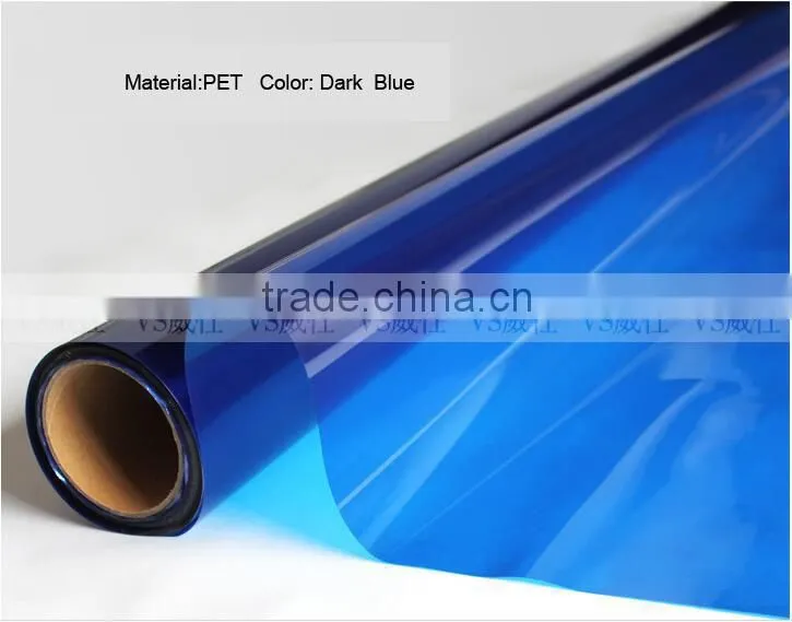 factory direct sale dark blue window film,pet home docorative glass film