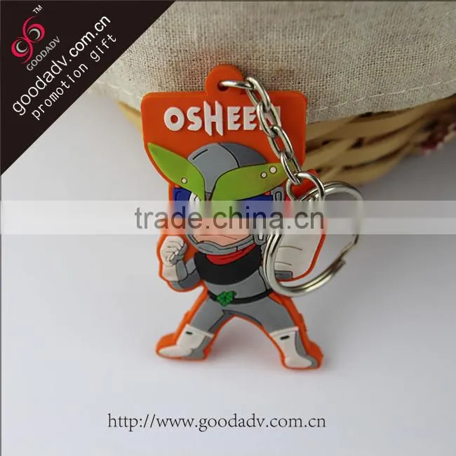 Fashion new products custom soft pvc cartoon character gift keychains