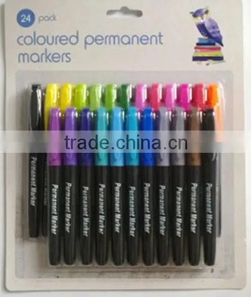 2014 new item 24 color indelible ink of permanent marker