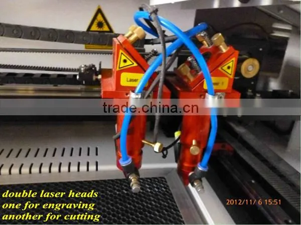 2016 designed durable large mixed laser cutting machine with two head and reci power supply of Dowell