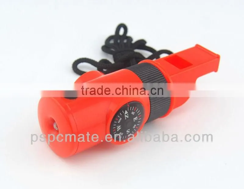 Latest Design Camping Whistle with Flashlight & Mini Compass