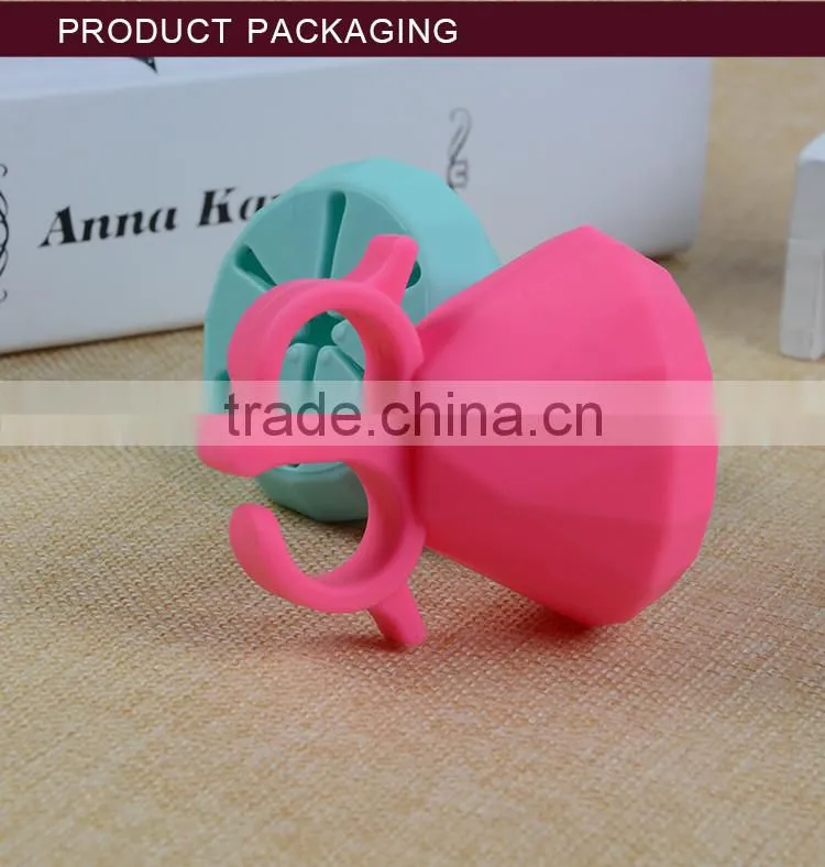 Clear acrylic rubber silicone wearable nail polish bottle holder