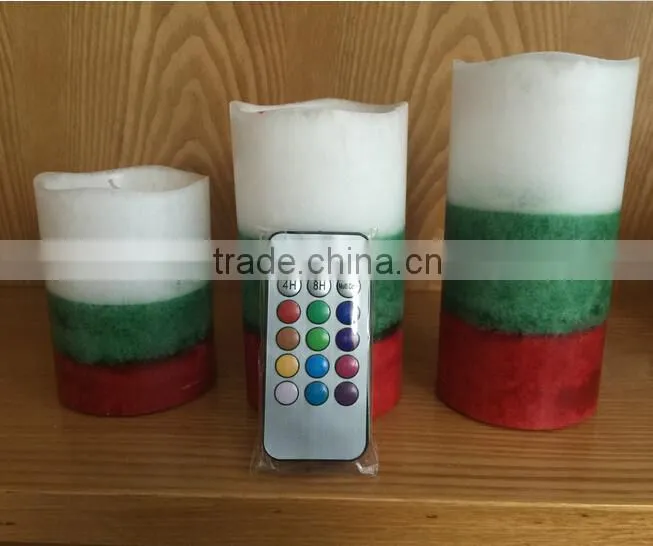 flickering flameless candles with remote in motley