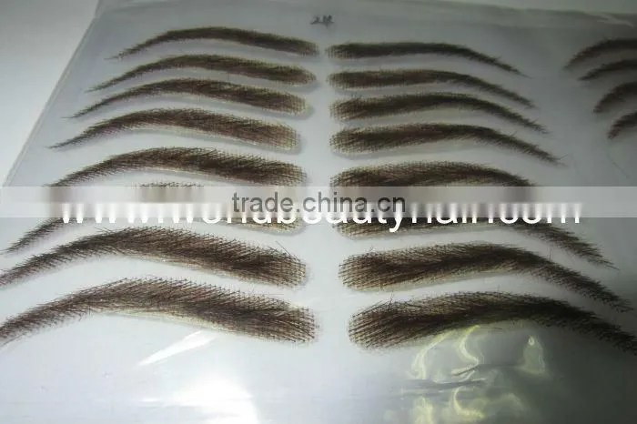 eyebrow handtied 100% human hair eyebrow man style woman style customzed style makeup eyebrow