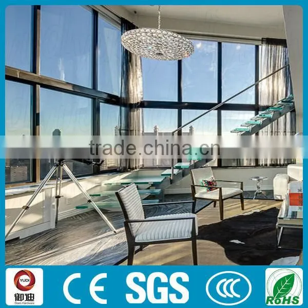 Custom made stainless steel glass stairs price