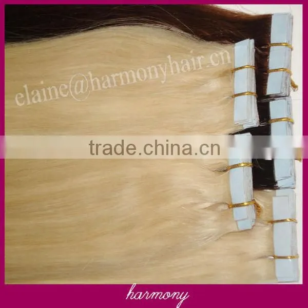 Quality 20" pu tape hair extensions with #27 color on stock
