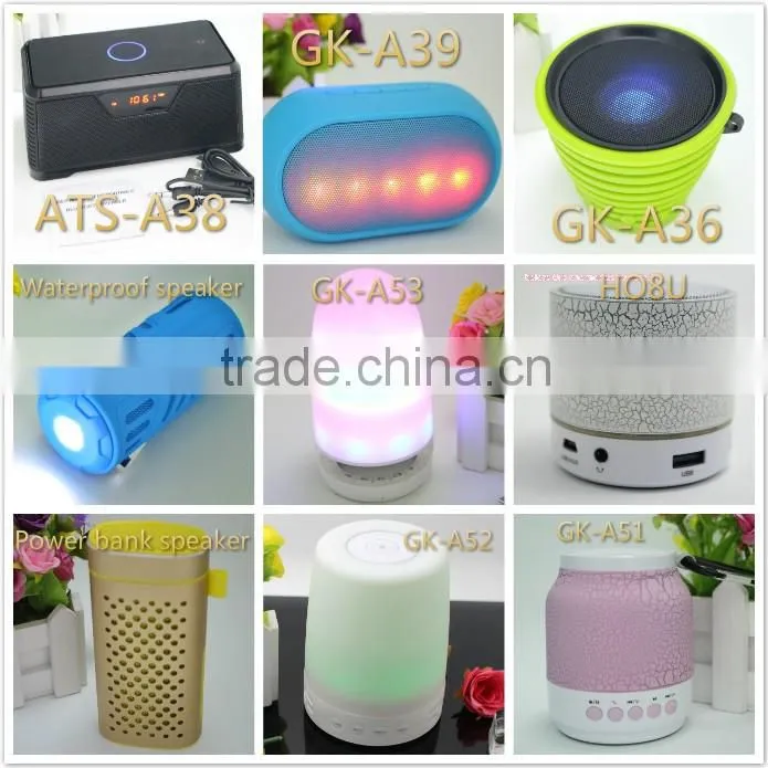 2016 factory wholesale fashion High quality bluetooth speaker wireless mini speaker with usb charger