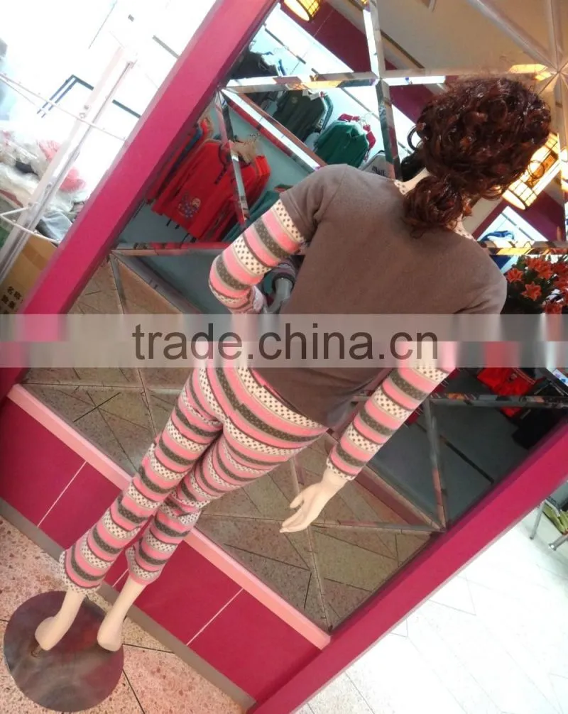 Cute girl draw string pants color blocking pajamas women