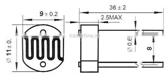 11mm 50ohm pir cds photoresistor with wholesale price