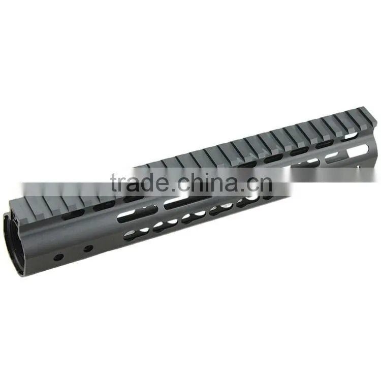 Funpowerland Black NEW Free Float NSR 10 Inch Handguard One-piece Top Rail System KeyMod High Quality Lightest FDE For AR-15