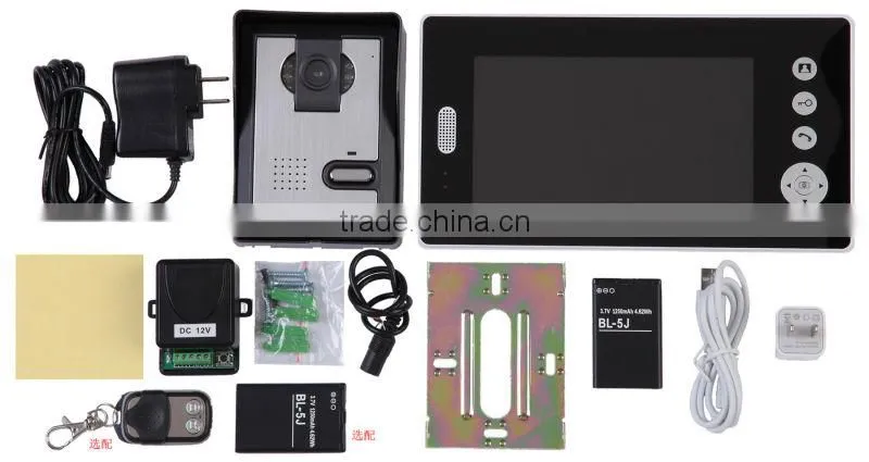7" wireless digital door peephole viewer camera doorbell