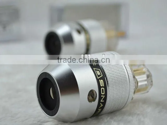 Sonar Quest Aluminum metal + 24K Gold Plated EUR Power Plug & IEC Connector