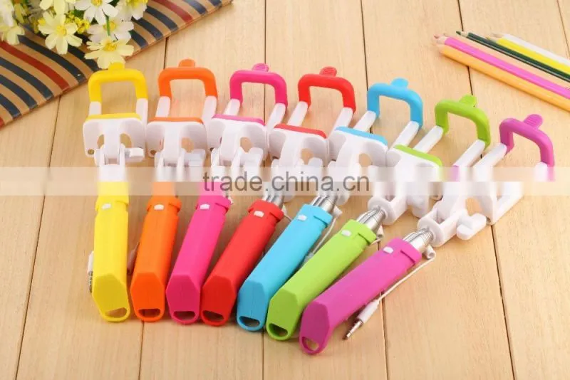 Whole Sale Mini Portable Colourful Rainbow Selfie Stick