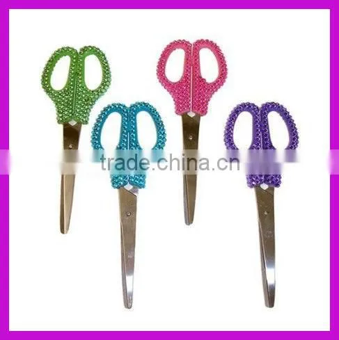 2016 OEM new product bling rhinestone scissors for students China supplier BY 1887