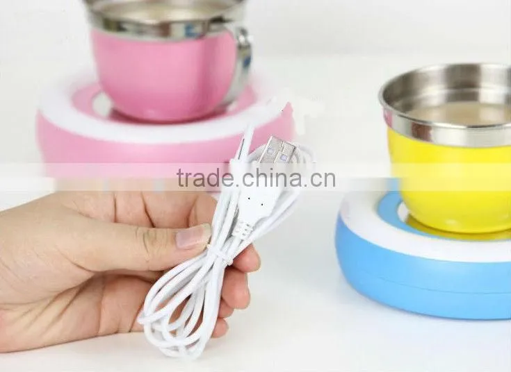 USB powered mug warmer red / black / blue / pink color