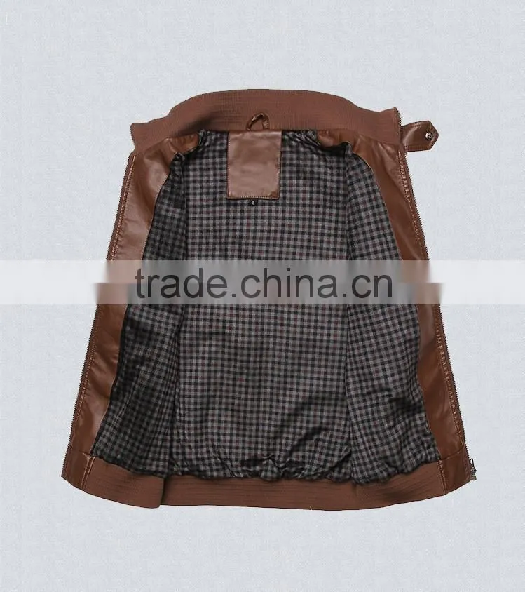 European Style and Spring Season wholesale men leather jacket