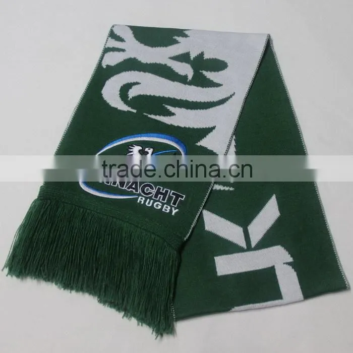 SPORTS SCARF FOOTBALL TEAM SCARF WITH JACQUARD PATTERN