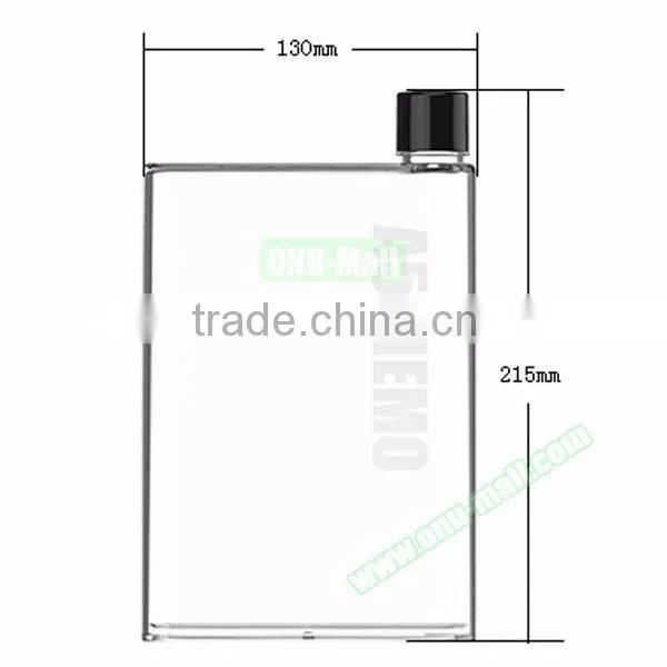BPA Free Mini A5 Memo Paper Bottle Memo Water Bottle Flat Memo Bottle