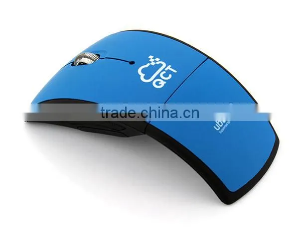 wireless 2.4ghz usb folding mouse with oem printing