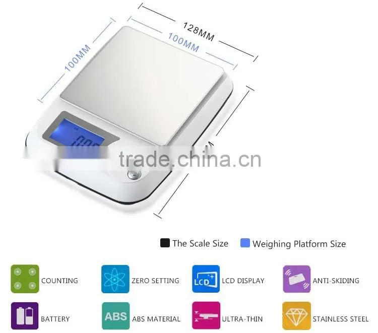 Stainless Steel Tableboard Electronic Digital Jewelry Scales