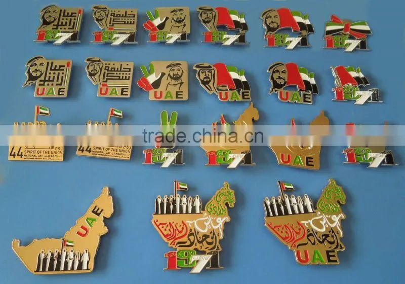 Fast delivery time UAE 43 national day Magnetic iron country map badge