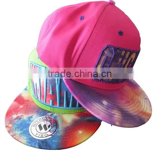 flat brim sublimation printing snapback cap,hiphop cap,flat brim baseball cap