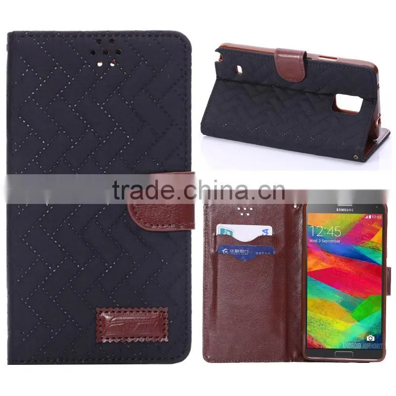 New style leather case cover, For samsung galaxy note 4 flip leather case cover D0158