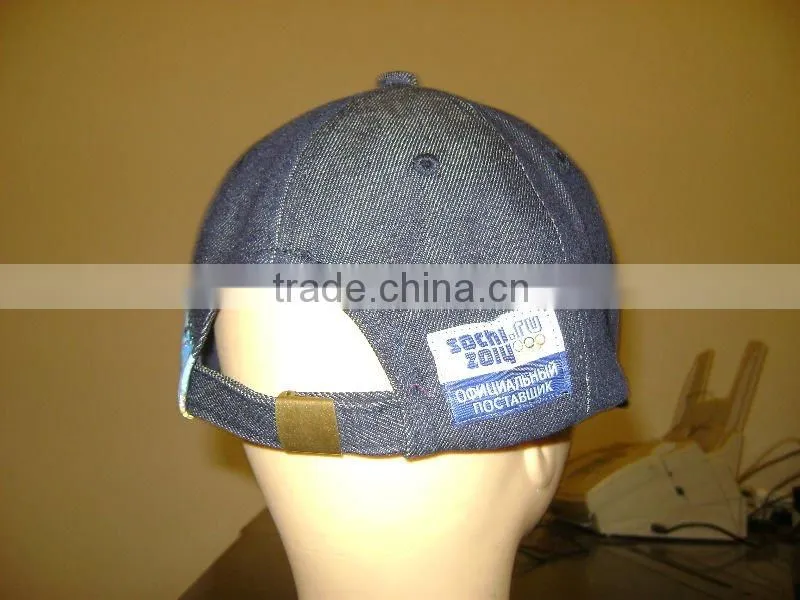 jean baseball cap with hot transfer printing