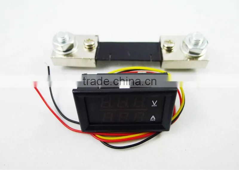 DC100V 100A red color Digital Voltage Current Meter
