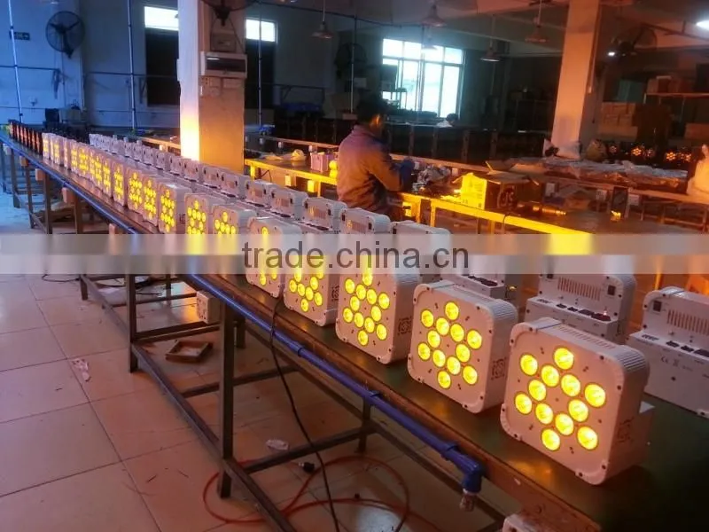 12*15w quad led par light 12*15w rgbwa 5-in-1 high power led flat par can slim par led